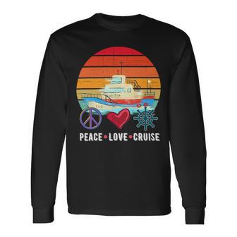 Peace Love Cruising Family Cruise Vacation Matching Gift V2 Unisex Long Sleeve | Favorety DE