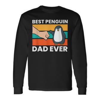 Penguin Best Penguin Dad Ever Long Sleeve T-Shirt - Seseable