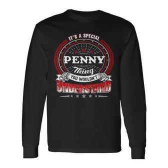 Penny Shirt Crest Penny Shirt Penny Clothing Penny Tshirt Penny Tshirt For The Penny Long Sleeve T-Shirt - Seseable