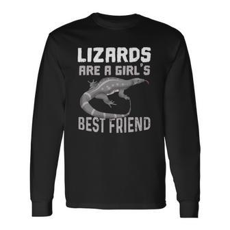 Pet Monitor Lizard Graphic Lizard Lover Reptile Long Sleeve T-Shirt - Thegiftio UK
