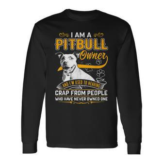 Im Pit-Bull Terrier Owner Dog Love-R Dad Mom Boy Girl Long Sleeve T-Shirt - Thegiftio UK