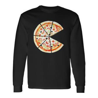 Pizza Pie And Slice Dad And Son Matching Pizza Father’S Day Long Sleeve T-Shirt - Seseable