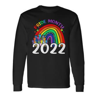 Pride Month 2022 Lgbt Rainbow Flag Gay Pride Ally Long Sleeve T-Shirt T-Shirt | Mazezy