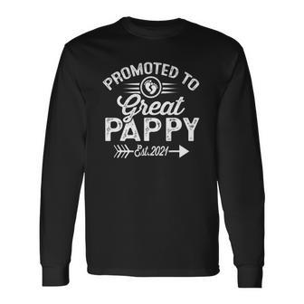 Promoted To Great Pappy Est 2021 Long Sleeve T-Shirt T-Shirt | Mazezy