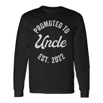 Promoted To Uncle Pregnancy Announcement Long Sleeve T-Shirt - Thegiftio UK