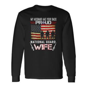Proud Army National Guard Wife US Military Long Sleeve T-Shirt T-Shirt | Mazezy