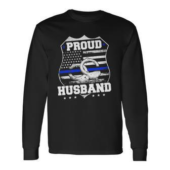 Proud Husband Of Police Officer Long Sleeve T-Shirt - Thegiftio UK