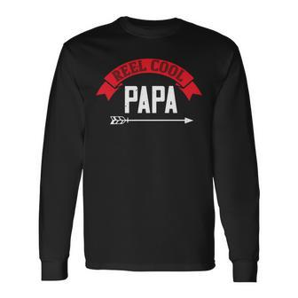 Reel Cool Papa Papa T-Shirt Fathers Day Long Sleeve T-Shirt - Monsterry