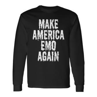 Retired Emo Kid Sad Music Goth Punk Scene Gothic Long Sleeve T-Shirt - Seseable