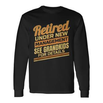 Retired Grandpa Grandma Grandkids Farewell For Retiree Long Sleeve T-Shirt - Seseable