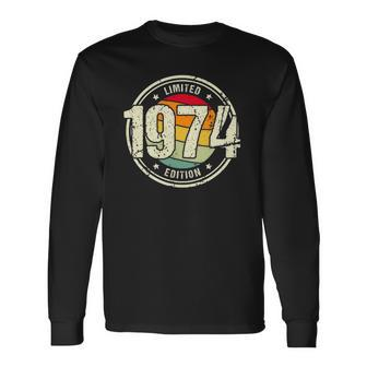 Retro 48 Years Old Vintage 1974 Limited Edition 48Th Birthday Long Sleeve T-Shirt | Mazezy CA
