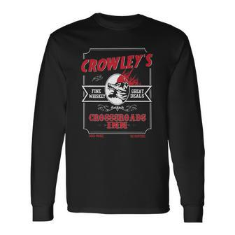 Retro Crowleys Crossroads Dive Bar Long Sleeve T-Shirt T-Shirt | Mazezy