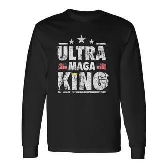 Retro Great Ultra Maga King Trump Biden Political Ultra Mega Proud Long Sleeve T-Shirt T-Shirt | Mazezy