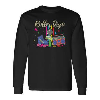 Retro Roller Skating Roller Disco Roller Skates Skating Long Sleeve T-Shirt T-Shirt | Mazezy