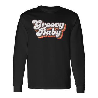 Retro Seventies Style Groovy Baby 70S Fancy Dress Long Sleeve T-Shirt - Thegiftio UK