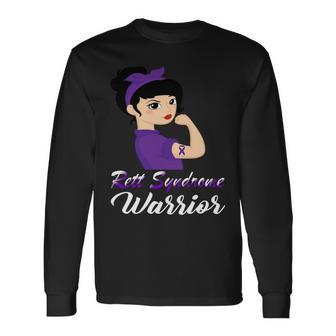 Rett Syndrome Warrior Purple Women Purple Ribbon Rett Syndrome Rett Syndrome Awareness Unisex Long Sleeve | Favorety UK