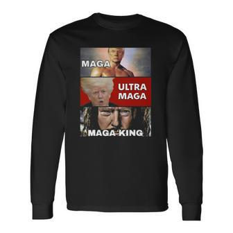 The Return Of The Great Maga King Trump Ultra Maga Long Sleeve T-Shirt T-Shirt | Mazezy