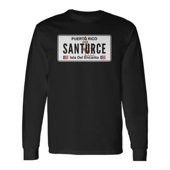 Santurce Puerto Rico Proud Boricua Long Sleeve T-Shirt | Mazezy