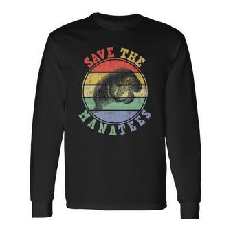 Save The Manatees Manatee Lover Zookeeper Marine Biologist Long Sleeve T-Shirt T-Shirt | Mazezy
