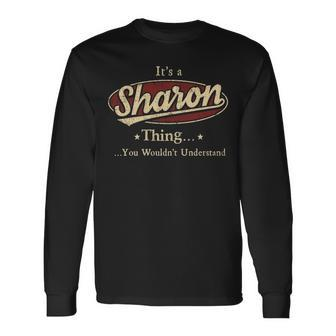 Sharon Shirt Personalized Name Shirt Name Print Shirts Shirts With Name Sharon Long Sleeve T-Shirt - Seseable