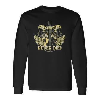 Sock Hop Costume Greaser Babe Rock N Roll Never Dies Long Sleeve T-Shirt T-Shirt | Mazezy