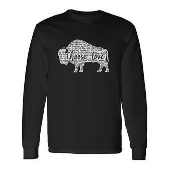 Stop Hate End Racism Choose Love Pray For Buffalo Strong Long Sleeve T-Shirt T-Shirt | Mazezy