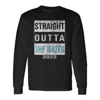 Straight Outta The Water Cool Christian Baptism 2022 Vintage Long Sleeve T-Shirt T-Shirt | Mazezy