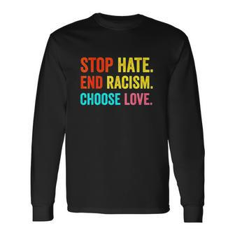 Strong Buffalo Usa Pray For Buffalo Stop Hate End Racism Choose Love Long Sleeve T-Shirt T-Shirt | Mazezy