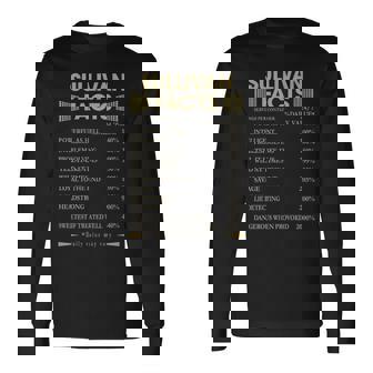 Sullivan Name Sullivan Facts Long Sleeve T-Shirt - Seseable