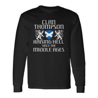 Thompson Scottish Scotland Name Long Sleeve T-Shirt - Thegiftio UK