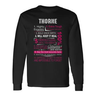 Thorne Name Thorne Long Sleeve T-Shirt - Seseable