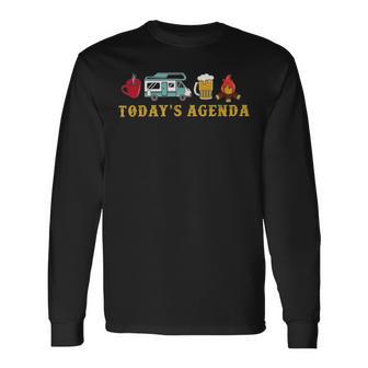 Today’S Agenda Camping Unisex Long Sleeve | Favorety UK