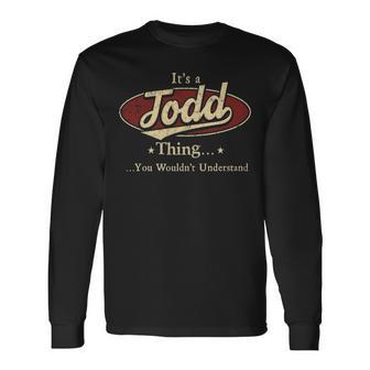 Todd Shirt Personalized Name Shirt Name Print Shirts Shirts With Name Todd Long Sleeve T-Shirt - Seseable