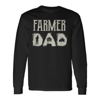 Tractor Dad Farming Father Farm Lover Farmer Daddy V2 Long Sleeve T-Shirt - Seseable