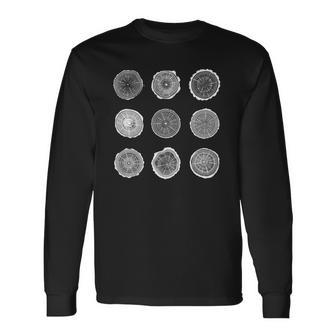 Tree Trunk Pattern Tree Forest Growth Rings Long Sleeve T-Shirt T-Shirt | Mazezy