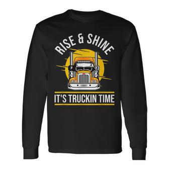 Trucker 18 Wheeler Freighter Truck Driver Long Sleeve T-Shirt - Seseable