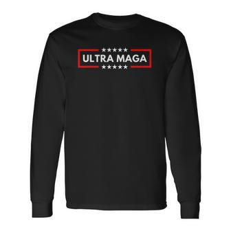 Ultra Maga Pro Trump 2024 Trump Maga King Anti Biden Long Sleeve T-Shirt T-Shirt | Mazezy