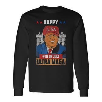 Ultra Maga Trump Happy 4Th Of July American Flag Unisex Long Sleeve | Favorety UK