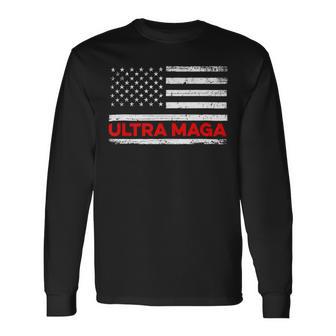 Ultra Maga United State Flag V2 Unisex Long Sleeve | Favorety