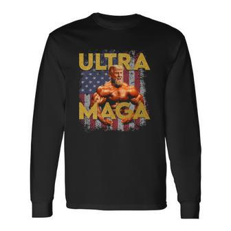 Ultra Mega Proud Ultra Maga Trump 2024 Long Sleeve T-Shirt T-Shirt | Mazezy