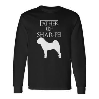 Unique White Father Of Chinese Shar Pei Dog Lover E010613 Ver2 Long Sleeve T-Shirt T-Shirt | Mazezy