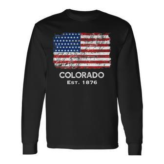 Usa Flag 4Th Of July Colorado Long Sleeve T-Shirt - Seseable