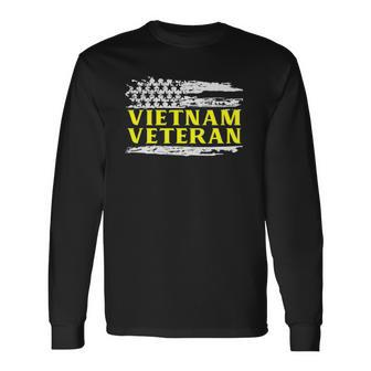 Usa Pride Patriotic Soldier Vietnam Veteran Long Sleeve T-Shirt T-Shirt | Mazezy
