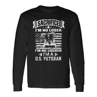 Veteran American Promilitary Us Soldiers Veterans Patriotics 186 Navy Soldier Army Military Long Sleeve T-Shirt - Monsterry UK