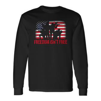 Veteran July 4Th For Menfreedom Isnt Free Veteran 65 Navy Soldier Army Military Long Sleeve T-Shirt - Monsterry AU