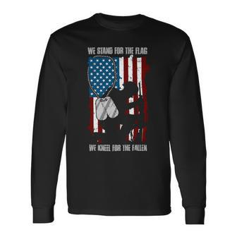 Veteran Veterans Day We Stand For The Flag We Kneel For The Fallen 82 Navy Soldier Army Military Long Sleeve T-Shirt - Monsterry