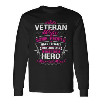 Veteran Veterans Day Wife 128 Navy Soldier Army Military Long Sleeve T-Shirt - Monsterry