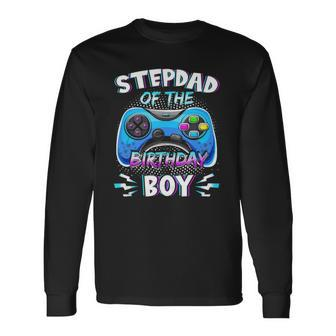Video Game Birthday Party Stepdad Of The Bday Boy Matching Long Sleeve T-Shirt T-Shirt | Mazezy