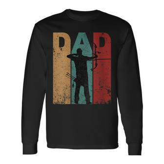Vintage Archery Dad Fathers Day Archer Daddy 4Th Of July Long Sleeve T-Shirt - Seseable