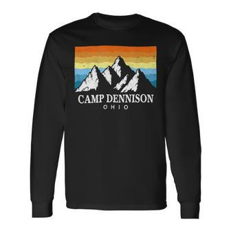 Vintage Camp Dennison Ohio Mountain Hiking Souvenir Print Shirt Long Sleeve T-Shirt - Monsterry DE